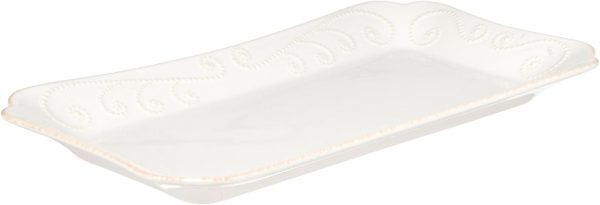 French Perle Hors D'Oeuvre Tray, 13.5-Inch, White -